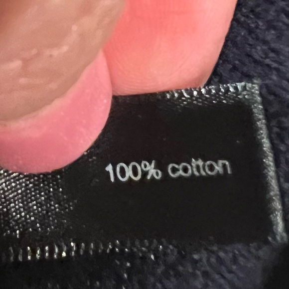 The Limited Embellished Neckline Crew Neck Top in Navy Cotton Medium - Picture 7 of 7